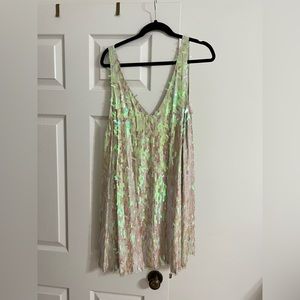 Free People Bali Over The Rainbow Mini Dress